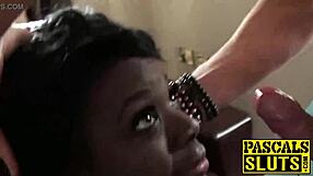 Chubby Ebony Girl With Big Tits Gets Roughly Fucked On Sofa