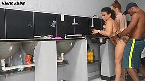 Women In High Heels Seduce Friend For Kitchen Sex