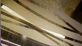 Mexican babe washes small waist in bathroom