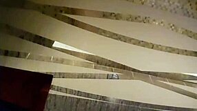 Mexican babe washes small waist in bathroom