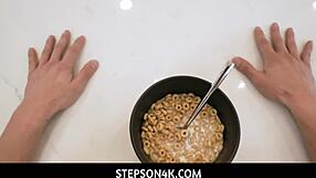 Ginger stepmom gives me a titjob experience