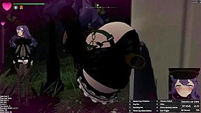 In the hentai game, the guard girl reveals secrets while having sex in the park, part 2