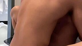 In the kitchen, the couple DRILLS the tight asian pussy on the countertop. Leading to orgasm.