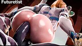 i watch kiriko deepthroat cock while her pussy gets sucked, emma's fat ass takes anal