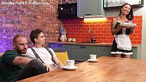 Monika Fox punished with hard anal DP and deepthroat 😈