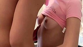 In the kitchen, the couple DRILLS the tight asian pussy on the countertop. Leading to orgasm.