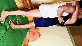 My husband fucks my trans friend's ass then i ride it hard