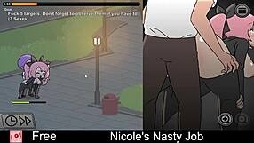 Nicole takes on a nasty job in this erotic interactive game