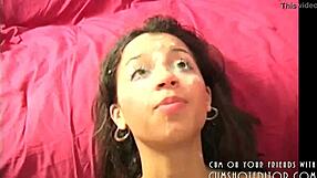 Cute teen covered in cum from gangbang bukkake