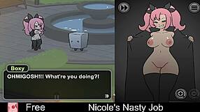 Nicole takes on a nasty job in this erotic interactive game