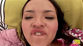 lesbian partners kiss each other and use dildos and sex toys