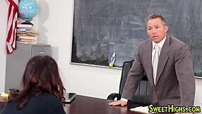 Tattooed teen in uniform rubs and blows deep in hd