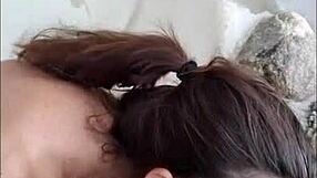 Pov mature hotwife candi annie milks cock at nudist resort pool