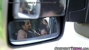 Tied up teen 18+ gets pussy railed