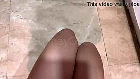 Pov wetpinay in school uniform washing after filming videos