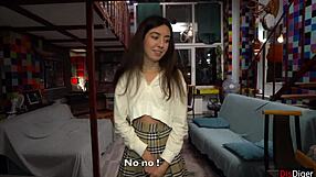 Fucking my girlfriend beside her stepdad on the bed - risky thrill