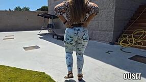 Latina housewife gets outdoor ass pounding by huge cock