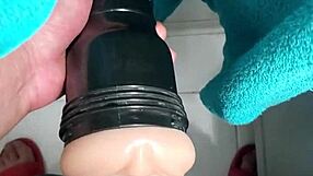 After Cold Shower Black Cock Fucks Fleshlight