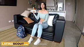 Petite 18yo Latina Cutie Railed Doggystyle In Casting