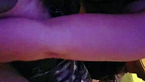 Girlfriend interacts with boyfriend in homemade setting