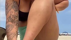 young guy brings friend for intense beach fuck