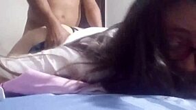 Naughty gatita escapes class for padrastro fuck on Halloween