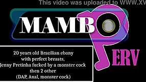 brazilian ebony jenny pretinha enjoys deep penetration with multiple partners