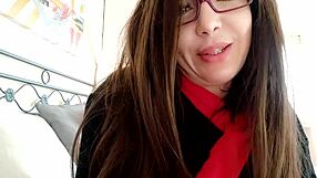 Chantal hot stepmom in sexy catsuit POV interactive ass worship