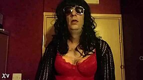 Sissy faggot licks cum from hand and smears it on face