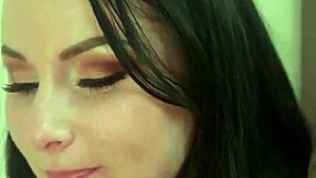 Blonde lesbian gets anal banged in restroom