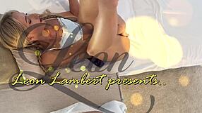 Horny Blonde Teases Cock with Balls Massage and Panties for Precum