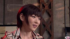 Japanese cumslut Shinobu Kasagi takes three cocks in her hairy pussy.