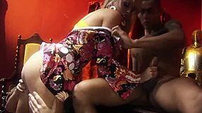 milf lolly blonde takes two cocks at once