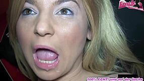 German Teen Swallows Sperm in Gangbang?