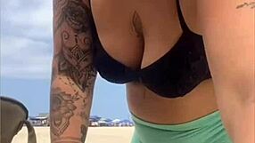 young guy brings friend for intense beach fuck