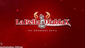 latina goddess stretches sissy's ass with strapon and toys