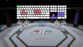 anime girls throwing hands and clothes in a fight or sex game