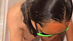 hot wife's steamy bath blowjob and handjob with fiery nails