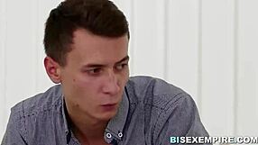 crazy bisexual group orgy with blonde fucking