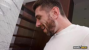 sara isabel gets a massive facial from mad bundy in the bath, squirting cum all over her pretty face