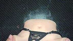 anal sex with candy in black thong gets all my cum in her ass