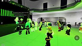 Dançando cm as novinhas safadas no salão de festa do Roblox