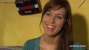 Green eyed beauty with pierced nipples masturbating - ersties