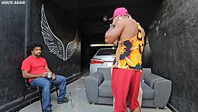 friend's girlfriend dances close, notices hard cock, fucks in front of cuckold