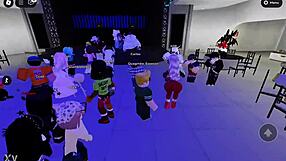 Dançando cm as novinhas safadas no salão de festa do Roblox