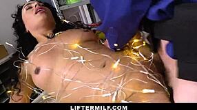 Hot Latina MILF fucked for STEALING CHRISTMAS LIGHT - Fuckthief!