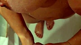 hot wife's steamy bath blowjob and handjob with fiery nails
