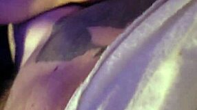 Girlfriend interacts with boyfriend in homemade setting