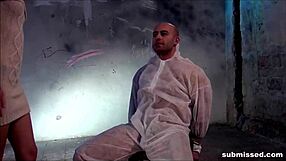 Big cock wanked and cumshot in femdom session