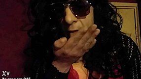 Sissy faggot licks cum from hand and smears it on face